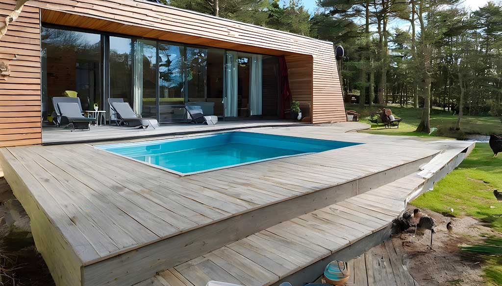 Ferienhaus Henne Strand mit Pool