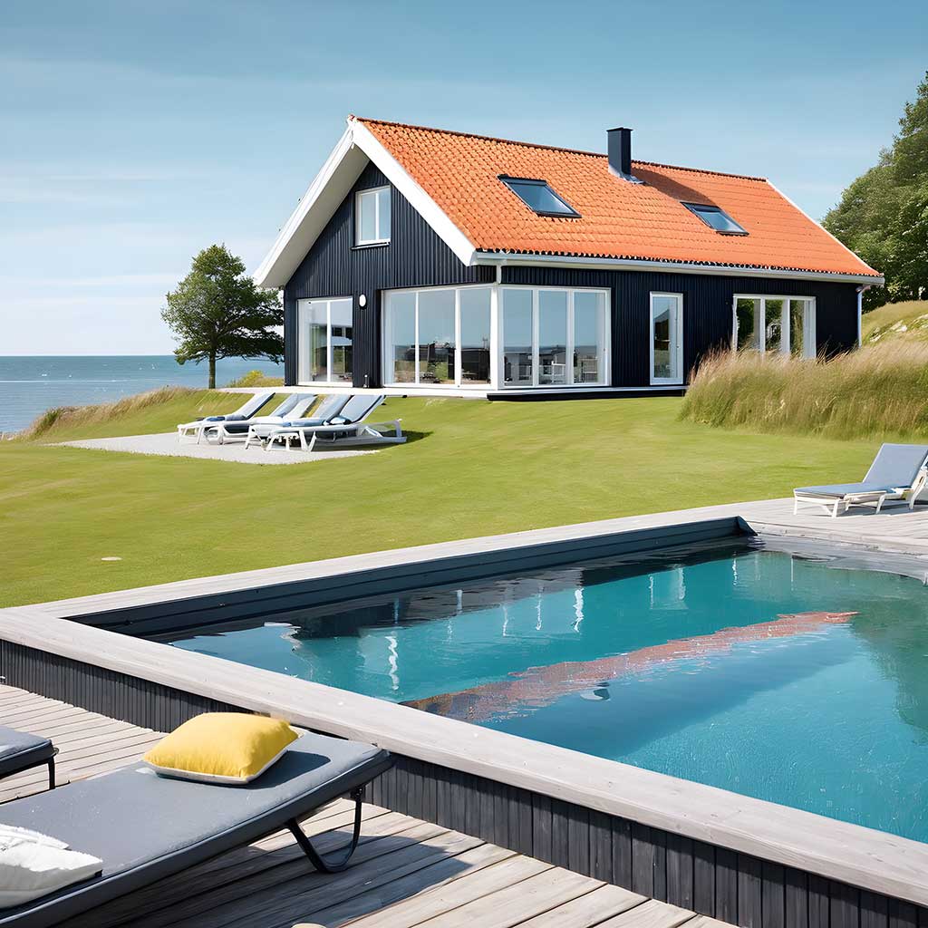 Dänemark Ferienhaus am Meer mit Pool
