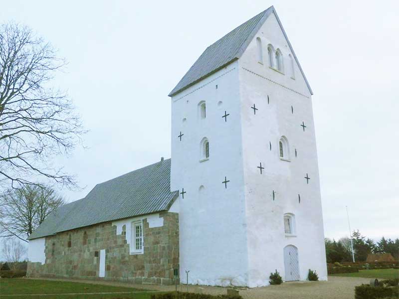 Henne Kirche in Henneby bei Henne Strand.