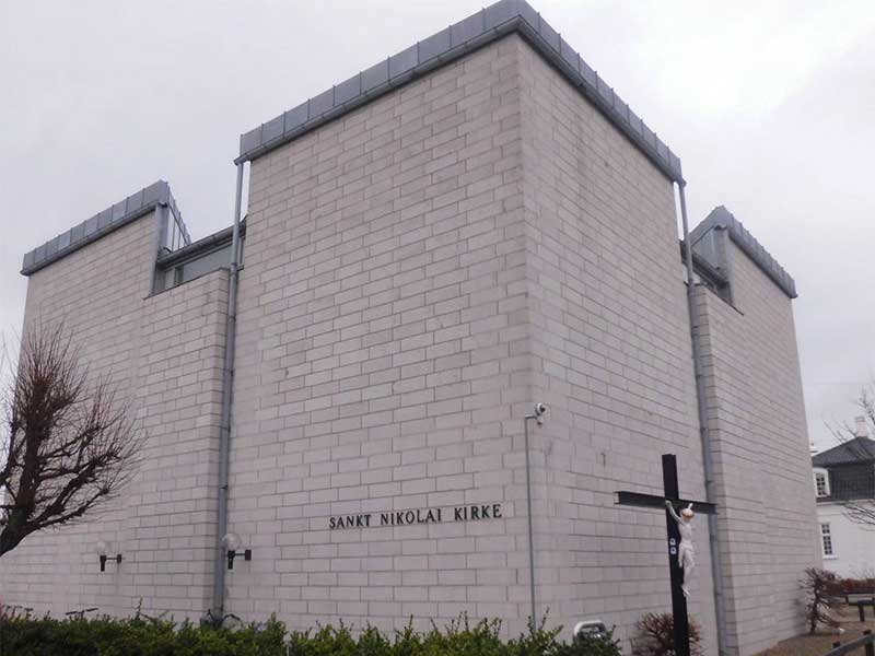 Die Esbjerg Sank Nikolaj Kirche.