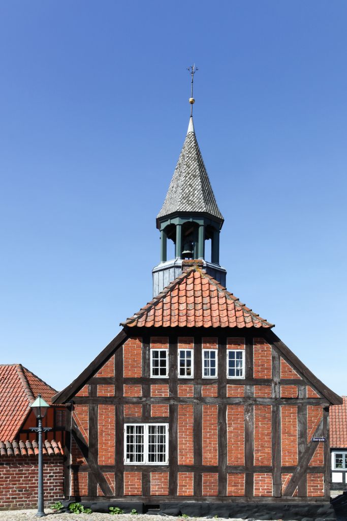 Ebeltoft Ferienhäuser, traditionelle dänische Fachwerkarchitektur.