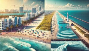 Beach Contrasts USA vs Denmark