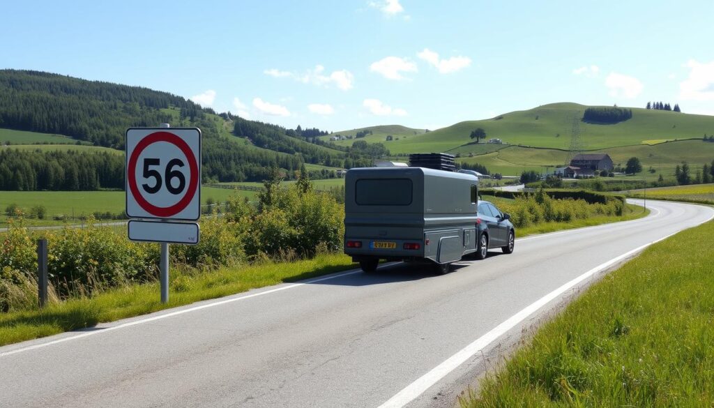 Wie schnell darf man in Dänemark mit Anhänger fahren?