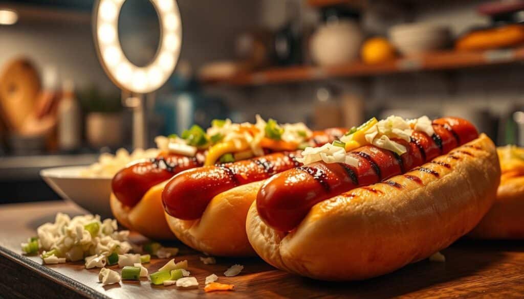 Hotdogrösten und Präsentation