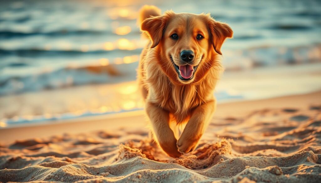 Hund am Hundestrand in Dänemark