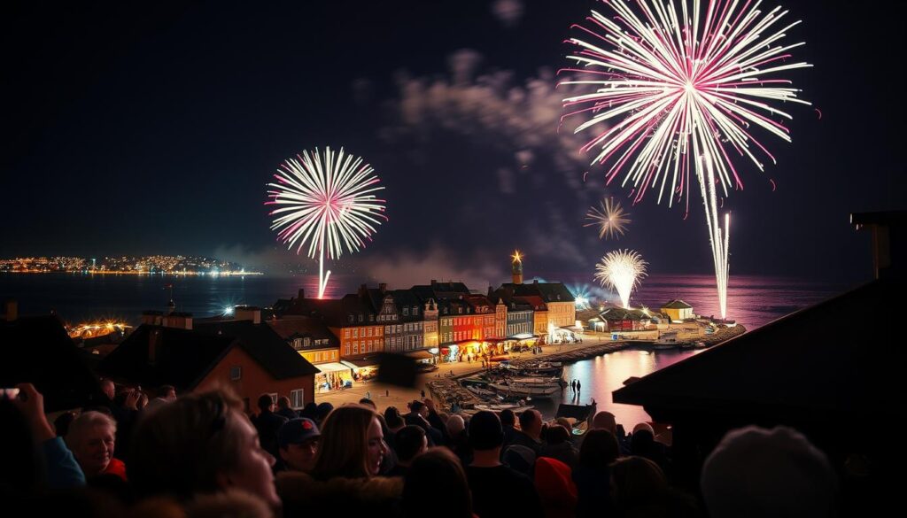 Silvester in Dänemark Feuerwerk