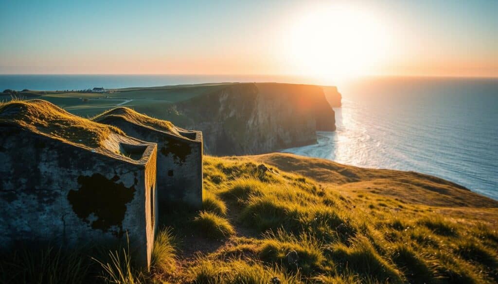 Historische Bunker an der Steilküste Bovbjerg Klint