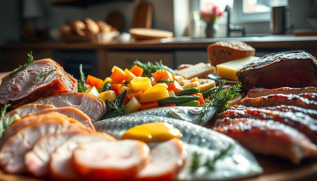 Fleisch Fisch vegetarische Optionen dänische Küche