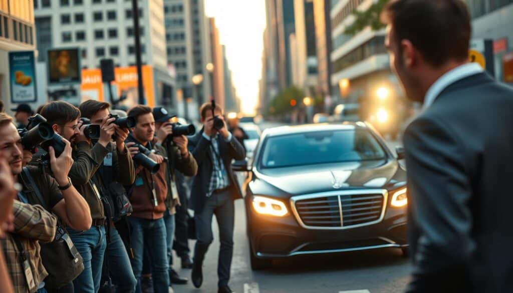 Medienberichterstattung Paparazzi