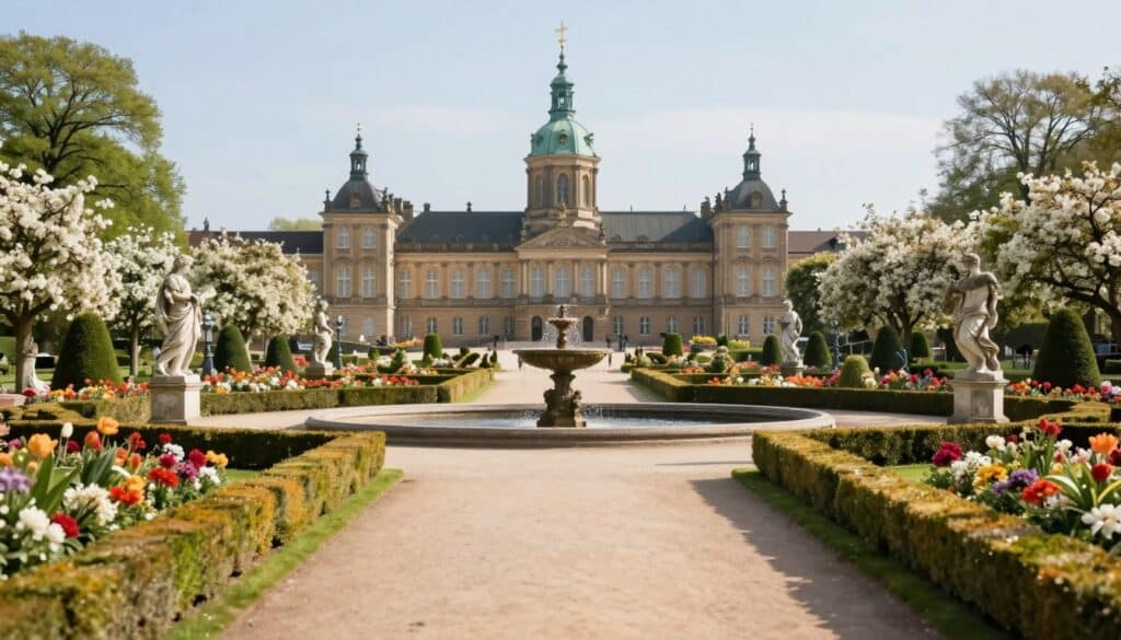 Barockgarten Alleen und Skulpturen