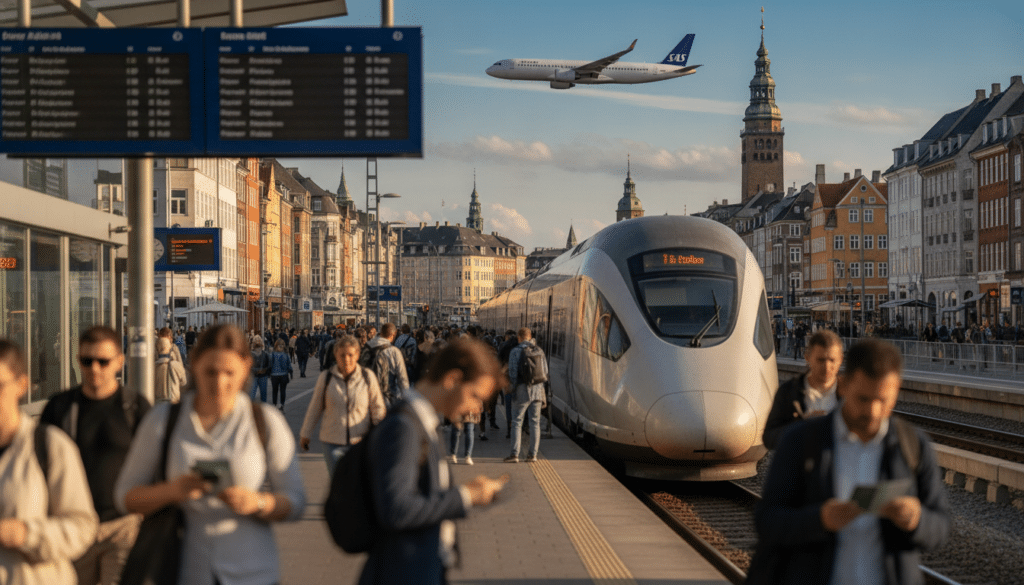 Anreise mit Zug und Flug nach Kopenhagen