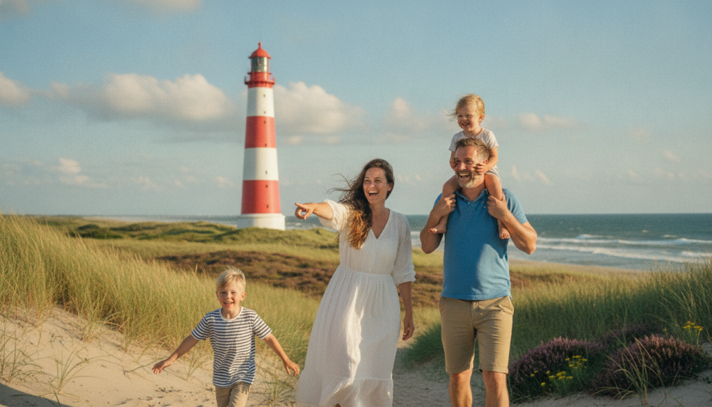 Familienbesuch am Leuchtturm Familienbesuch am Leuchtturm
